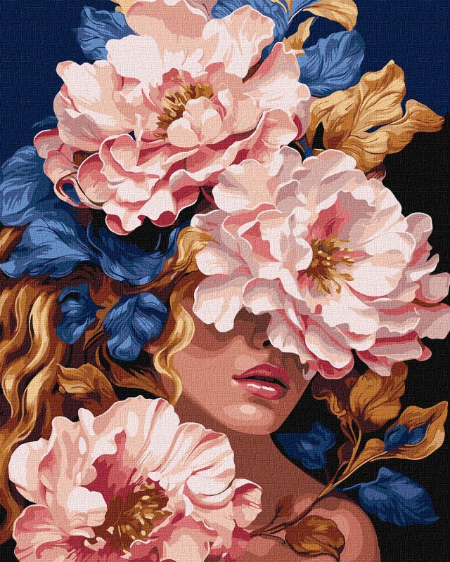 Painting by numbers - Floral glamour with metallic paints ©victoria_art___