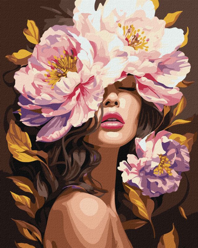 Painting by numbers - In the fragrance of peonies with metallic paints ©art_selena_ua