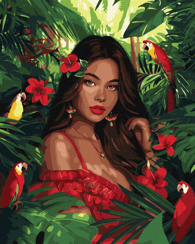 Painting by numbers - A tropical princess ©art_selena_ua