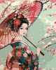 Painting by numbers - The lady in the kimono ©art_selena_ua