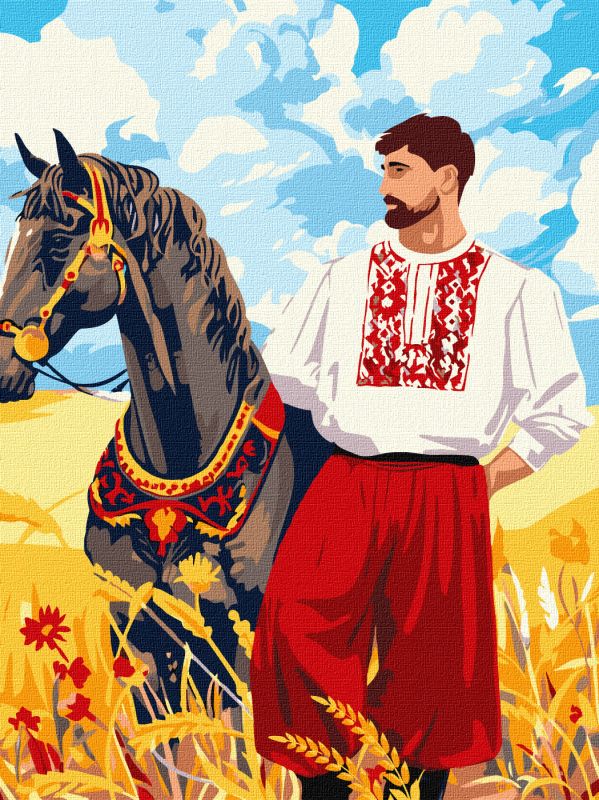 Painting by numbers - Cossack in the field ©art_selena_ua