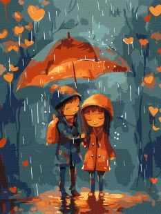 Malen nach Zahlen - Unter dem Regenschirm ©art_selena_ua