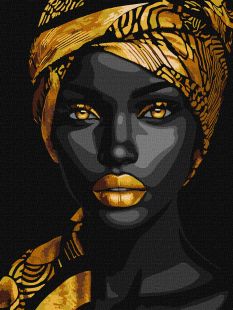 Malen nach Zahlen - Goldene Eleganz mit metallischen Farben Extra ©art_selena_ua