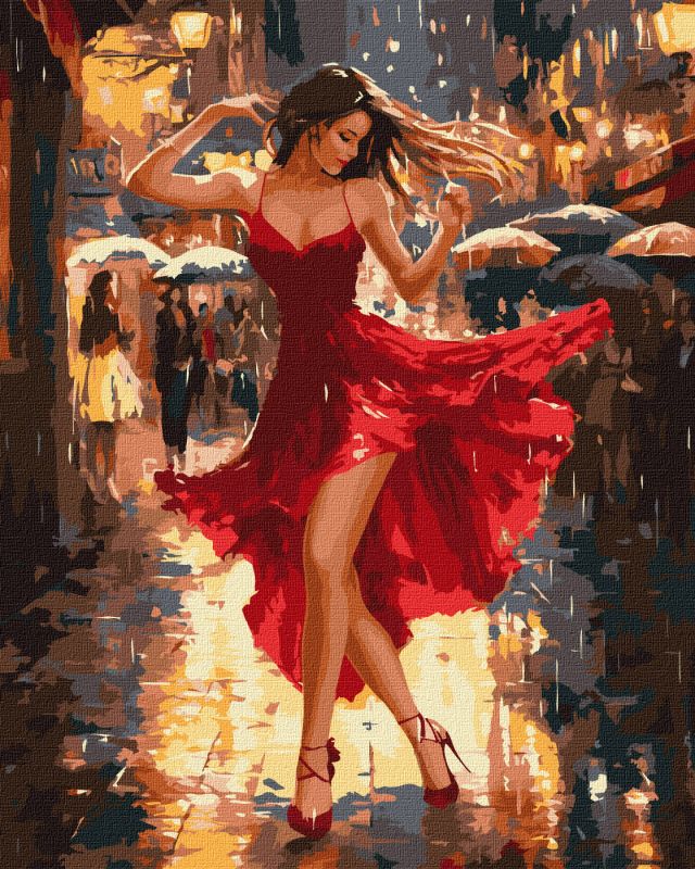 Painting by numbers - Dancing in the rain ©art.solomiia