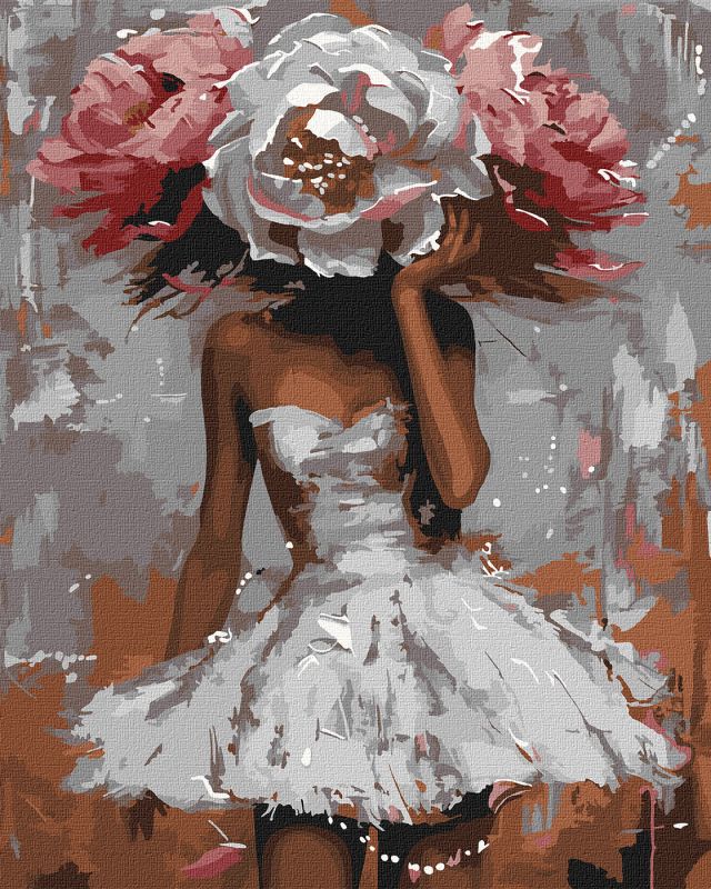 Painting by numbers - A flower mystery with extra metallic paints ©victoria_art