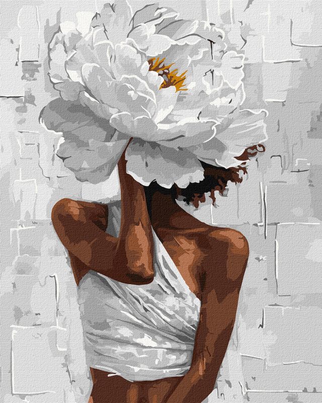 Painting by numbers - Floral image with metallic paints ©victoria_art___