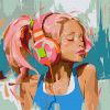 Painting by numbers - Pink Summer beats ©Mariia Kotiuzhynska