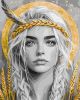 Painting by numbers - Spikelets in the hair with extra metallic paints ©art_selena_ua