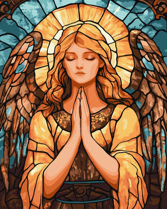 Painting by numbers - Stained glass window. I ask the heavens ©art_selena_ua