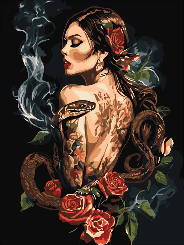 Malen nach Zahlen - Rose Wahrsagerin ©art_selena_ua
