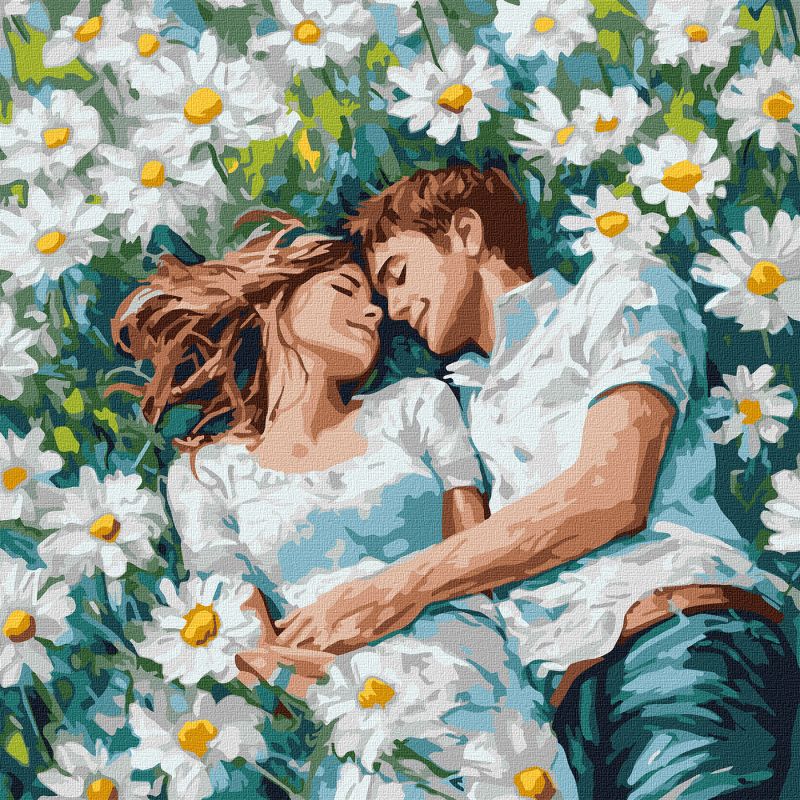 Painting by numbers - Your embrace among the flowers ©art_selena_ua
