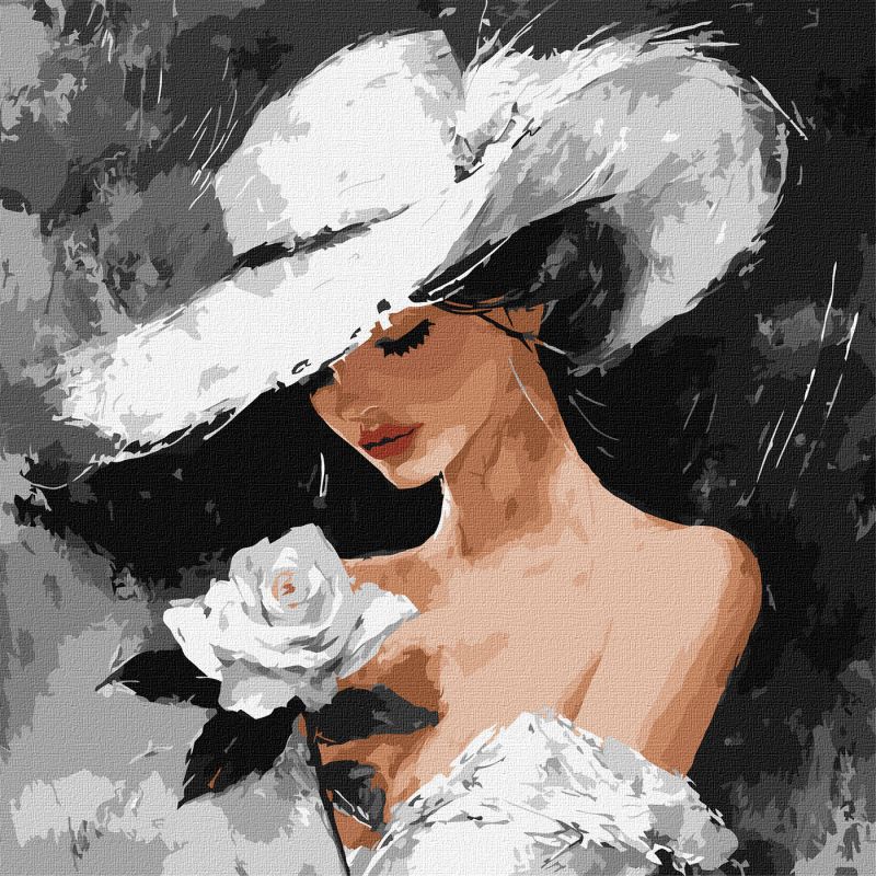 Malen nach Zahlen - Weiße Rose ©art_selena_ua