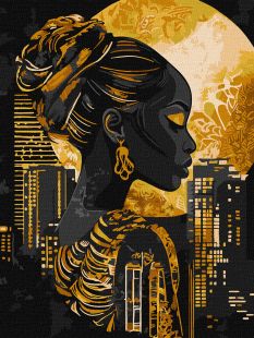 Malen nach Zahlen - Das Gold der Nacht mit extra Metallic-Farben ©art_selena_ua