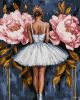 Painting by numbers - Ballerina with pink peonies with extra metallic paints ©art_selena_ua
