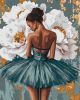 Painting by numbers - Ballerina with white peonies with metallic paints ©art_selena_ua