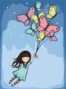 Malen nach Zahlen - Flight Of The Butterflies Santoro Gorjuss Collection