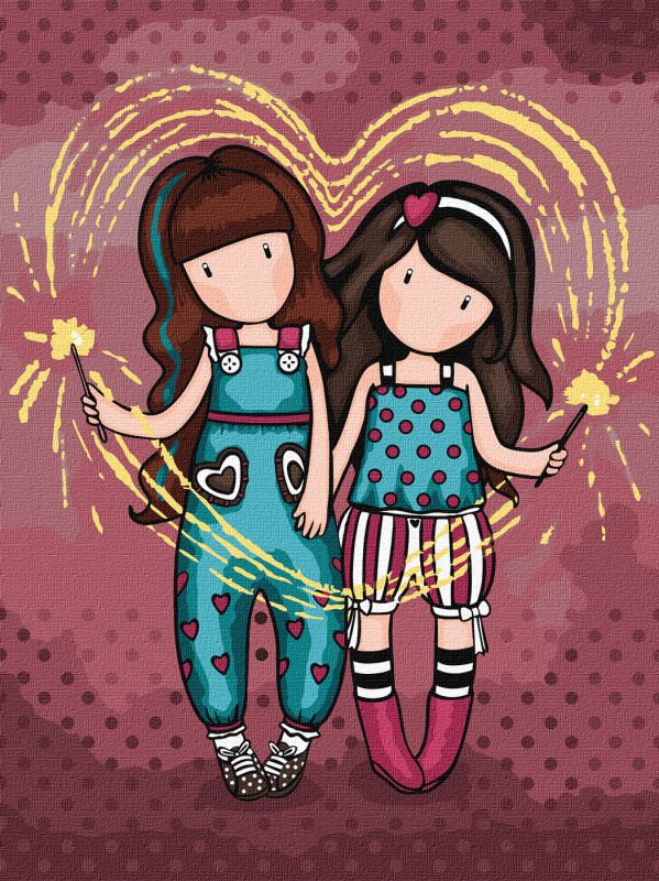 Painting by numbers - Fireworks Santoro Gorjuss Collection