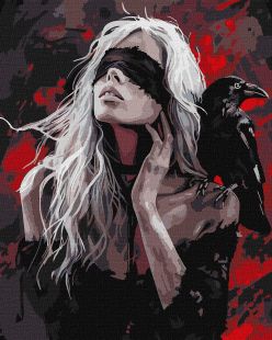 Malen nach Zahlen - Mädchen und Rabe ©art_selena_ua
