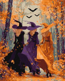 Malen nach Zahlen - Drei Hexen im Wald ©art_selena_ua