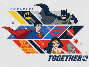 Malen nach Zahlen - Super Friends: Powerful together ©Warner Bros.