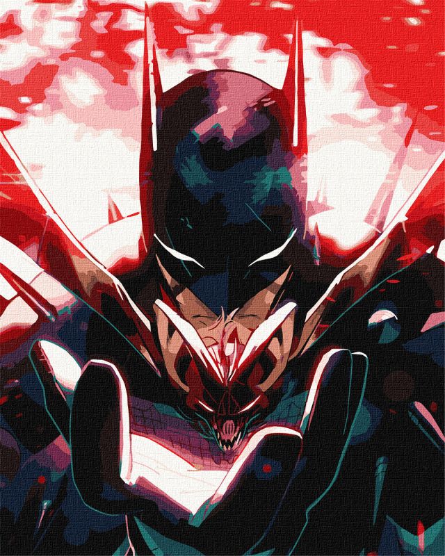 Malen nach Zahlen - Batman: Dunkler Ritter mit metallischen Farben ©Warner Bros.