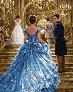 Malen nach Zahlen - Ein Ball im Kristalllicht mit extra Metallic-Farben ©art_selena_ua