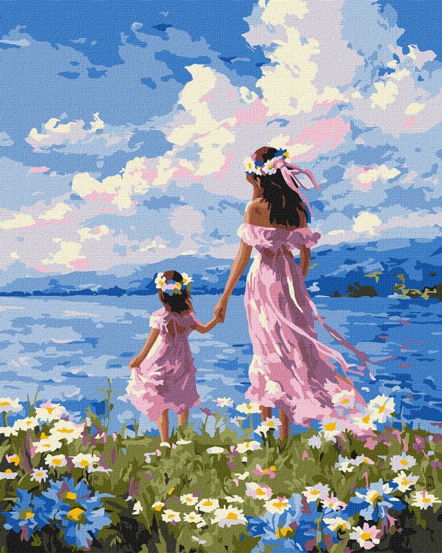 Painting by numbers - Mother and daughter ©art_selena_ua