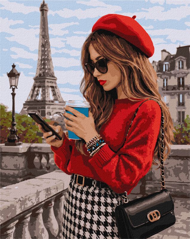Malen nach Zahlen - Mädchen in Paris ©art_selena_ua