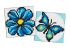 Diamond Painting auf einem Magnet - Blaue Farbe, Satz mit 2 Bildern