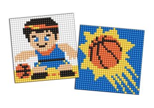 Diamond Painting auf einem Aufkleber - Sport. Basketball, Satz mit 2 Bildern