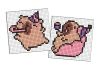 Diamond Painting auf einem Aufkleber - Capybara 2, Satz mit 2 Bildern