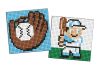 Diamond Painting auf einem Aufkleber - Sport. Baseball, Satz mit 2 Bildern