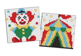 Diamond Painting auf einem Aufkleber - Berufe. Clown, Satz mit 2 Bildern