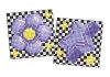 Diamond Painting auf einem Aufkleber - Lila Blume und Stern, Satz mit 2 Bildern