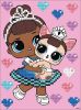 Diamond Painting mit teilweiser Füllung - LOL Surprise! Miss Baby With Miss Puppy