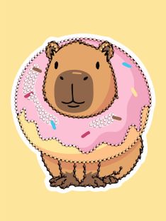 Diamond Painting mit teilweiser Füllung - Süße Capybara