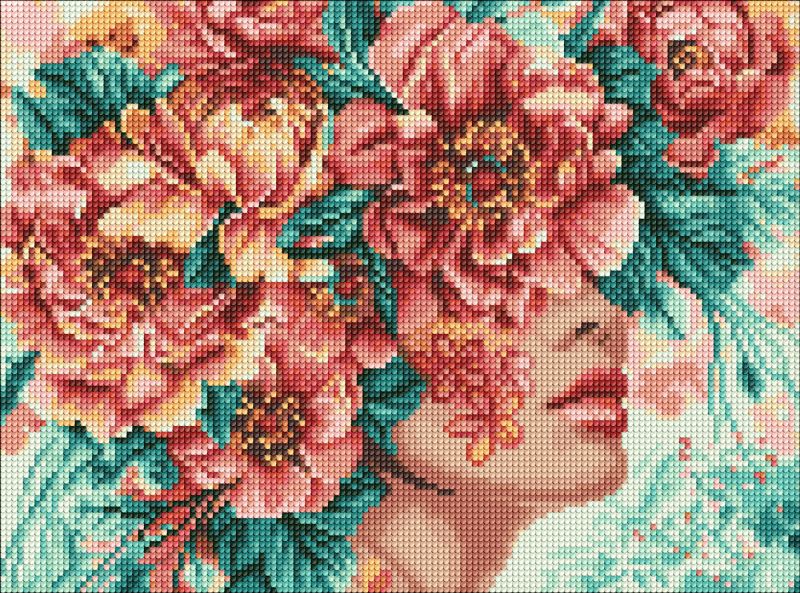 Diamond Painting ohne Rahmen - Die Romantik der Blumen ©victoria_art___