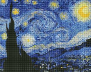 Diamond Painting ohne Rahmen - Sternennacht ©Vincent van Gogh