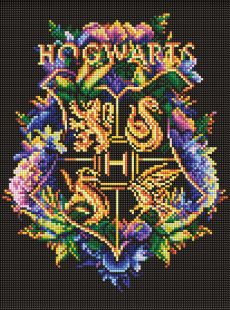 Diamond Painting - Harry Potter: Das Wappen von Hogwarts ©Warner Bros.