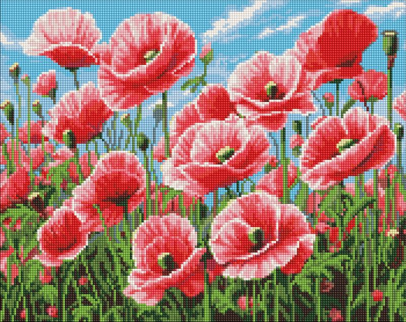 Diamond Painting - Rosa Mohnblumen ©art_selena_ua