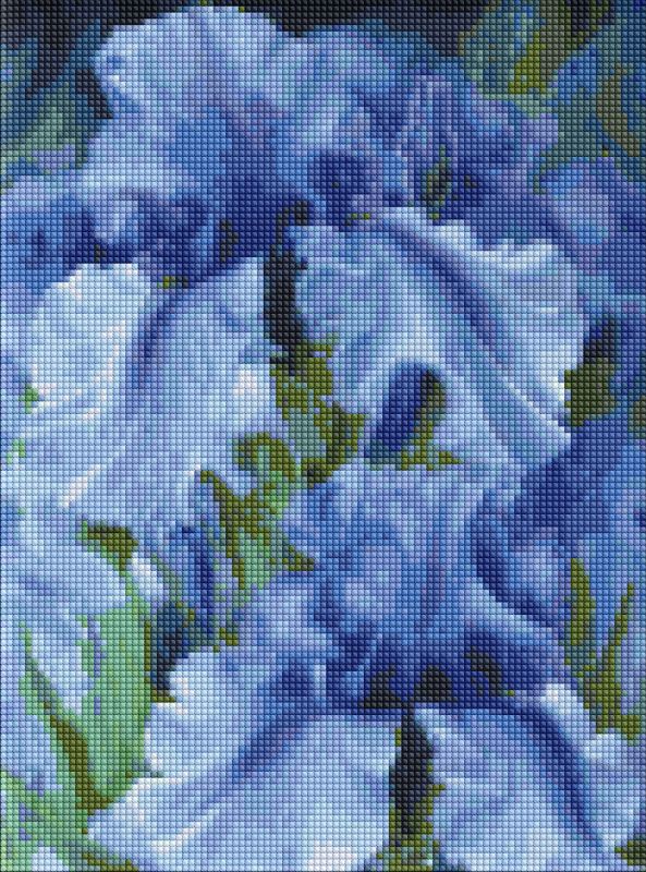 Diamond Painting - Blaue Schwertlilien ©Yulia Tomesko