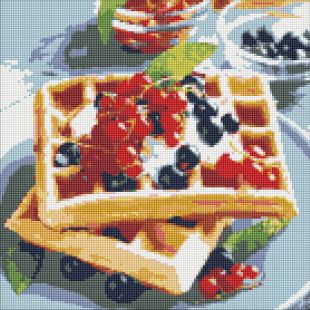 Diamond Painting - Belgische Waffeln mit Beeren ©alonka_good