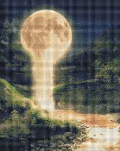 Diamond Painting - Mond-Wasserfall