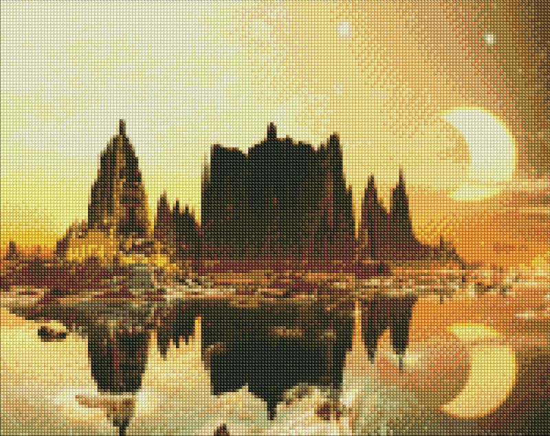 Diamond Painting - Goldene Stadt