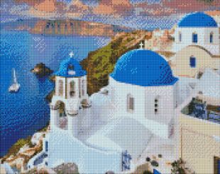 Diamond Painting - Das malerische Santorin