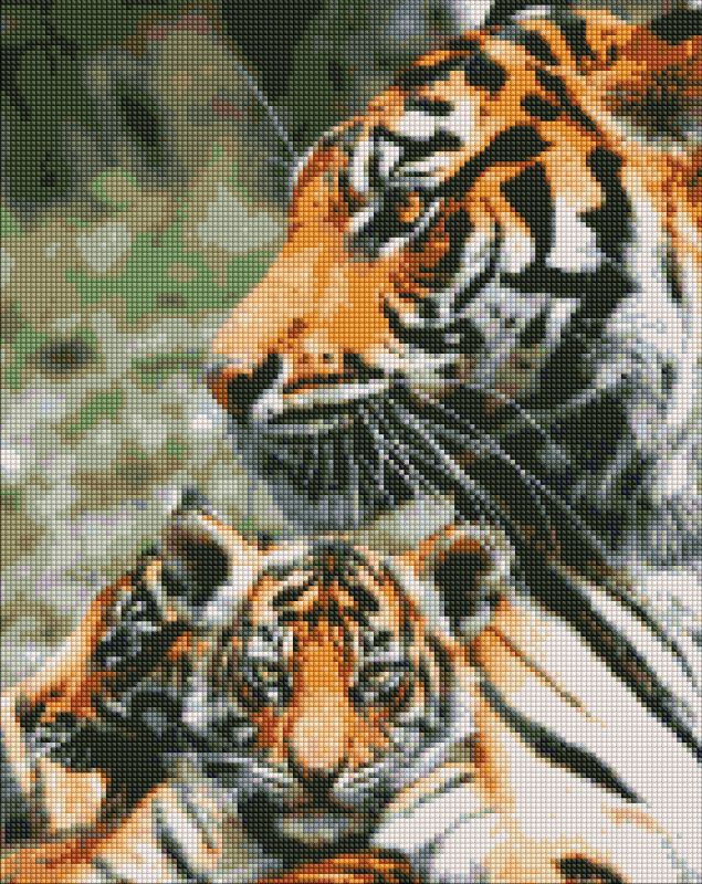 Diamond Painting - Gestreifte Familie
