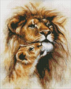 Diamond Painting - Die Zärtlichkeit des Löwen