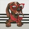 Diamond Painting - Stylischer Dackel
