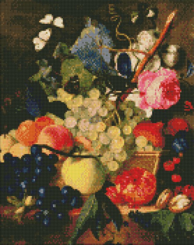 Diamond Painting - Korb mit Früchten ©Jan van Huysum