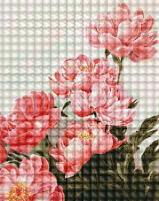 Diamond Painting - Blumenstrauß aus rosa Pfingstrosen ©ArtAlekhina